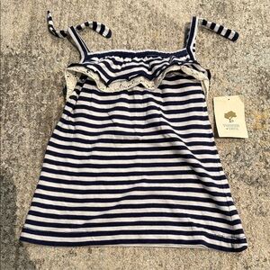 Tucker + Tate Navy and Cream Striped Tank Top